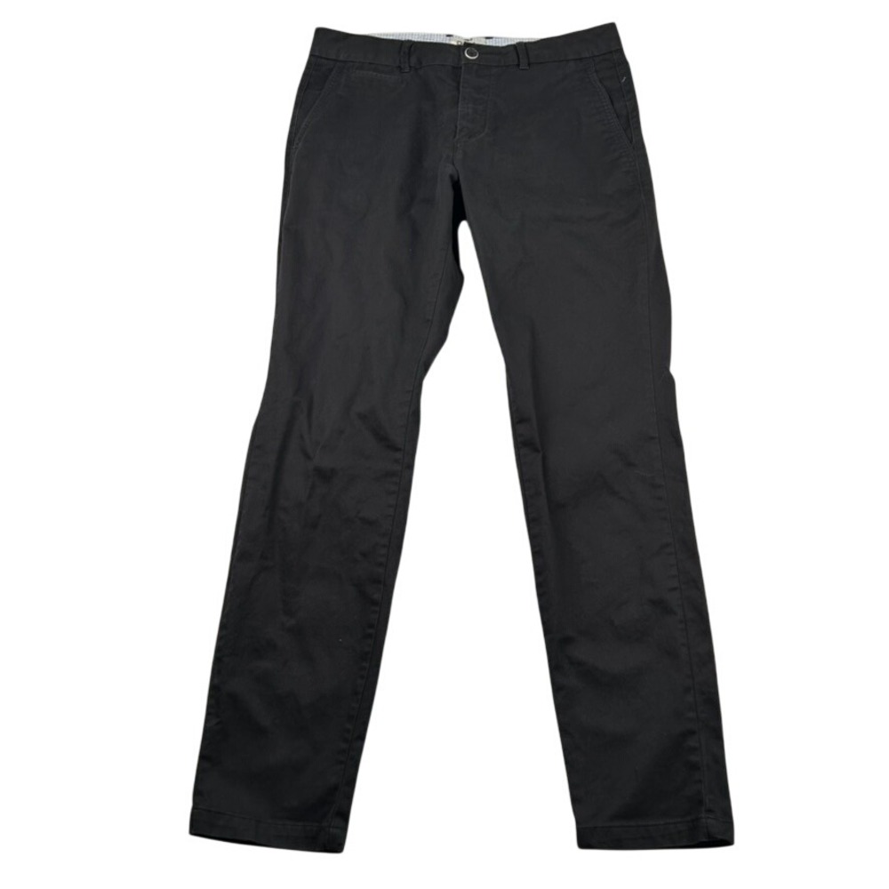 Perk Feel Good Chinos Mens 33x32 Slim Fit Stretch Black Cotton Pants Khakis